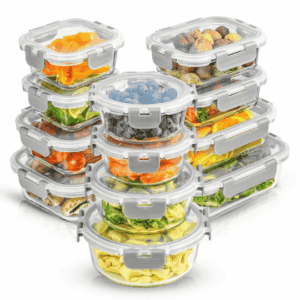 24 piece superior glass food storage set