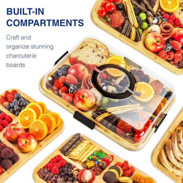 Charcuterie Board with Clear Lid